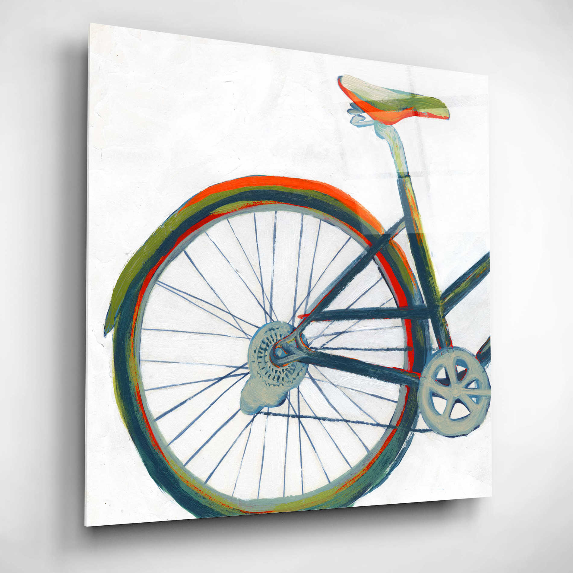 Epic Art 'Bicycle Diptych I' by Grace Popp, Acrylic Glass Wall Art,12x12