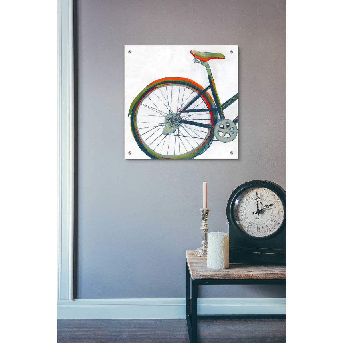 Epic Art 'Bicycle Diptych I' by Grace Popp, Acrylic Glass Wall Art,24x24