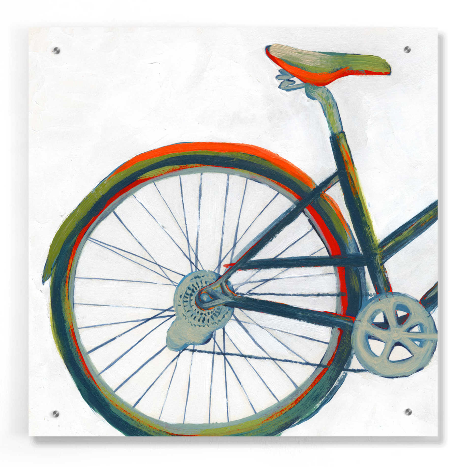 Epic Art 'Bicycle Diptych I' by Grace Popp, Acrylic Glass Wall Art,24x24