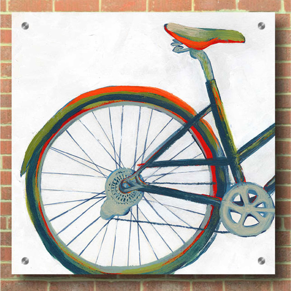 Epic Art 'Bicycle Diptych I' by Grace Popp, Acrylic Glass Wall Art,36x36