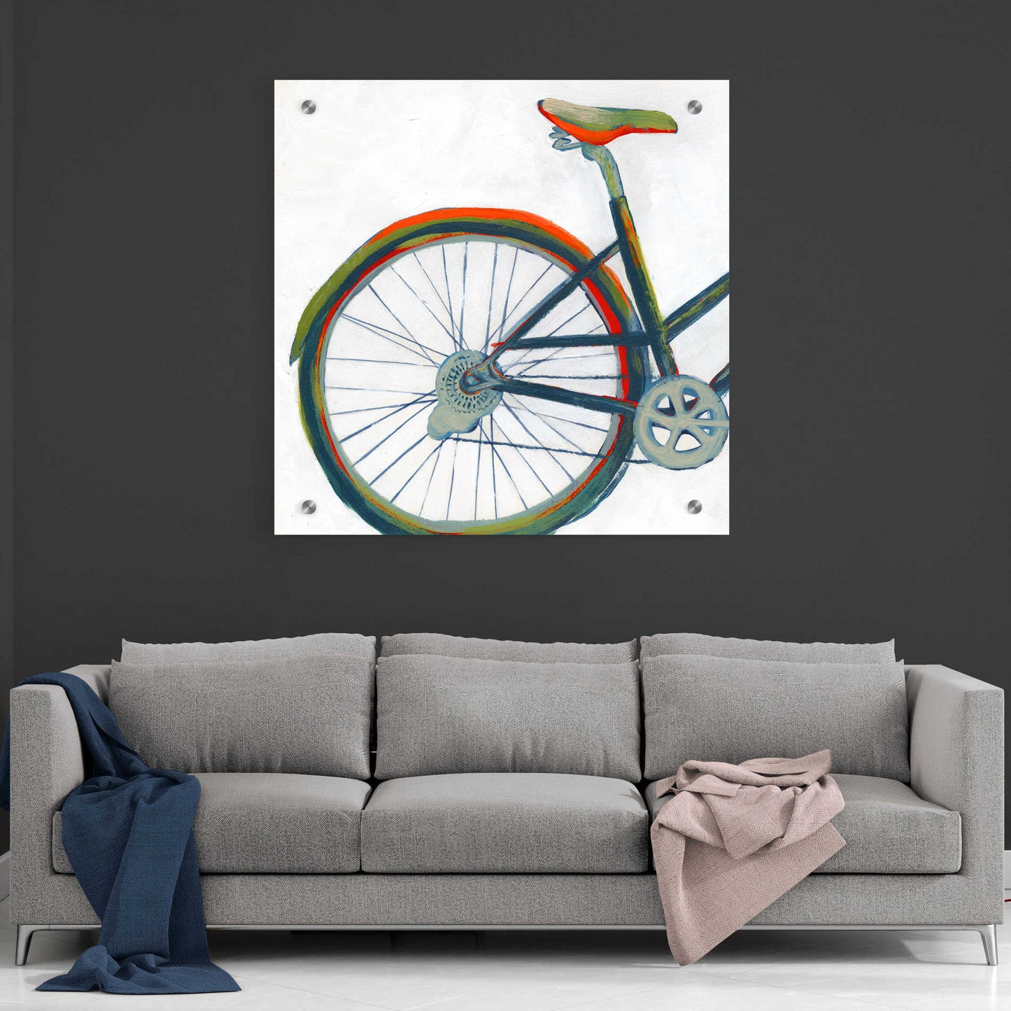 Epic Art 'Bicycle Diptych I' by Grace Popp, Acrylic Glass Wall Art,36x36