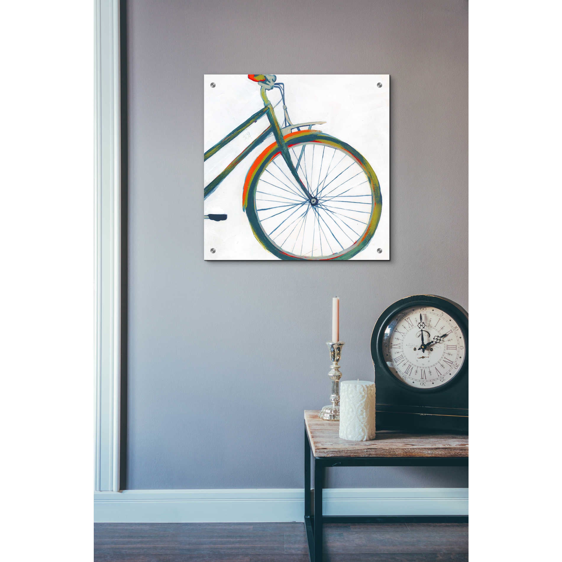 Epic Art 'Bicycle Diptych II' by Grace Popp, Acrylic Glass Wall Art,24x24