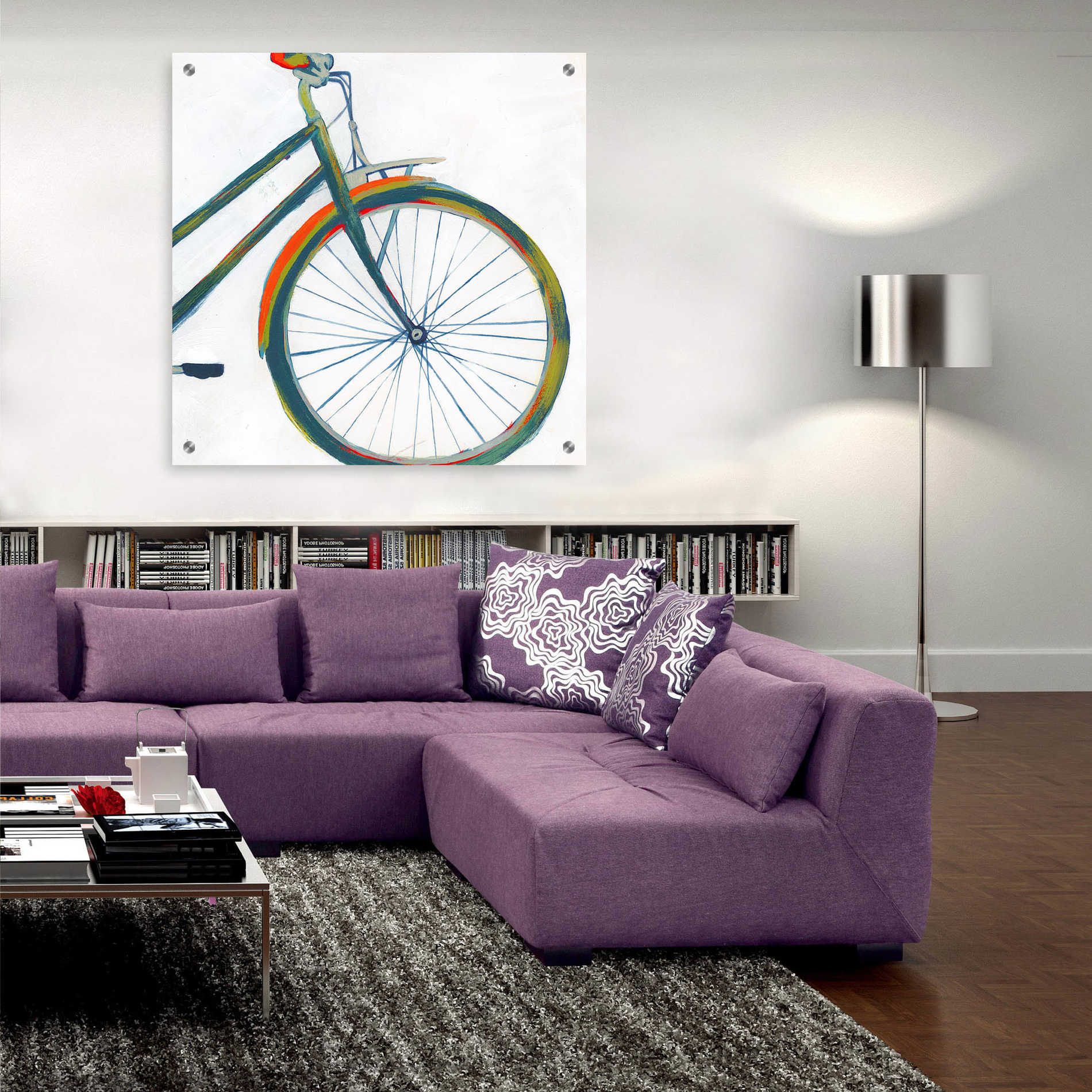 Epic Art 'Bicycle Diptych II' by Grace Popp, Acrylic Glass Wall Art,36x36