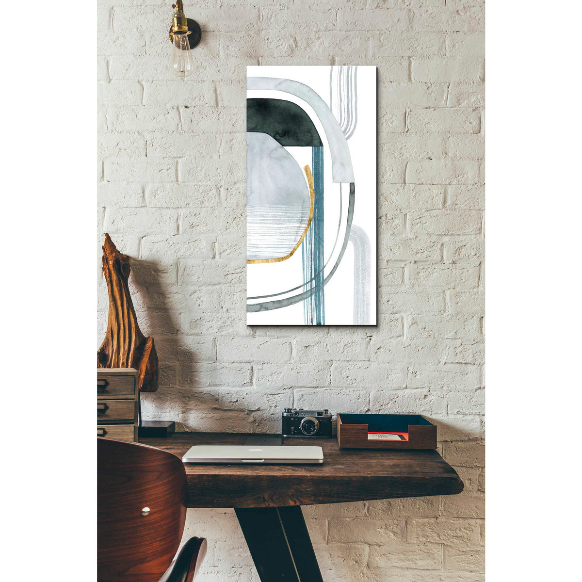 Epic Art 'Gradient Gears II' by Grace Popp, Acrylic Glass Wall Art,12x24
