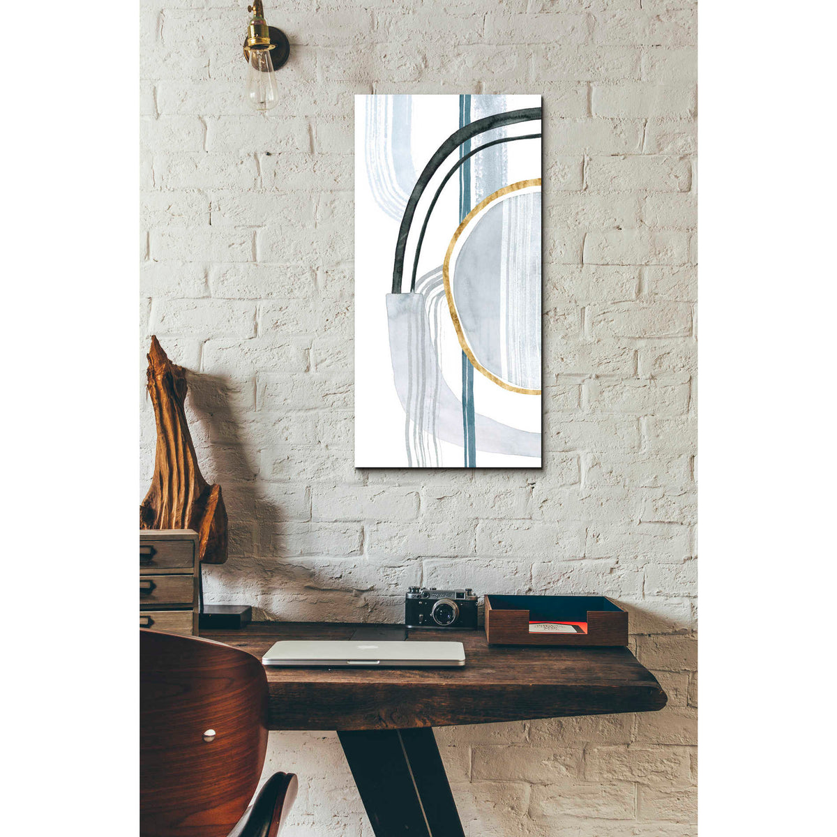 Epic Art 'Gradient Gears I' by Grace Popp, Acrylic Glass Wall Art,12x24