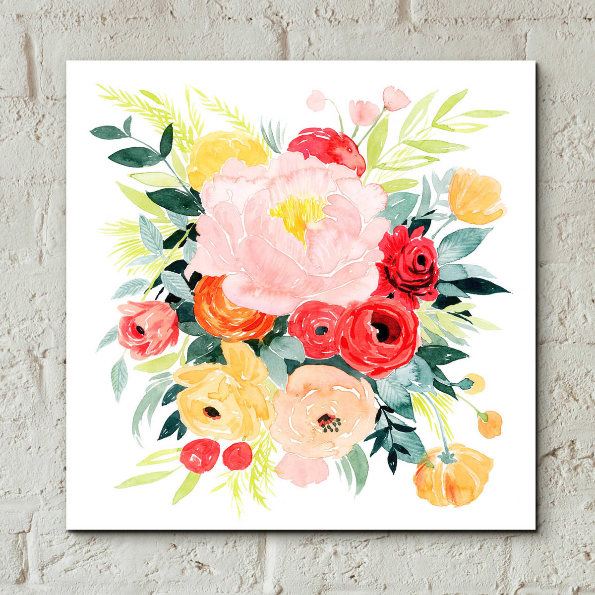 Epic Art 'Beauto Flora II' by Grace Popp, Acrylic Glass Wall Art,12x12