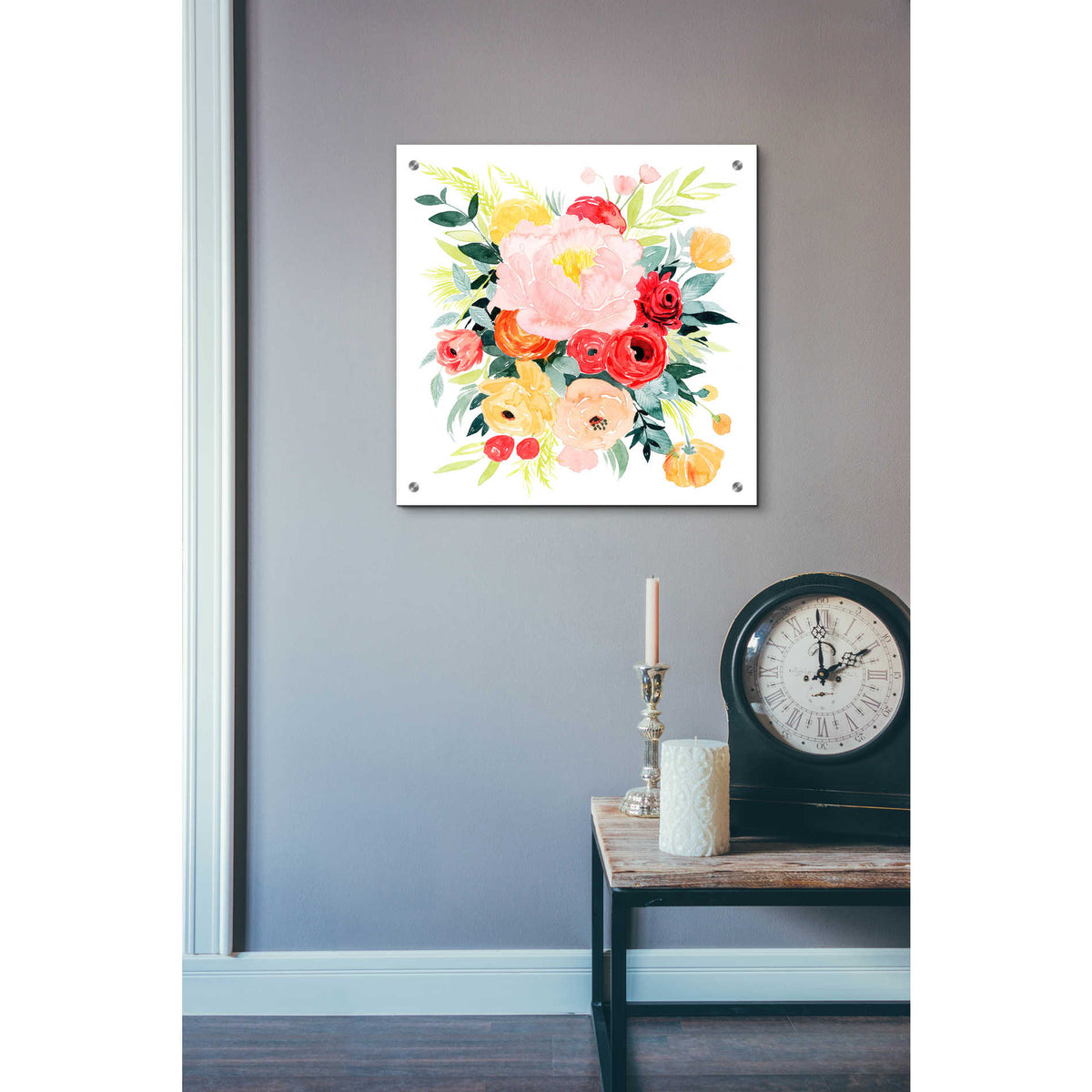 Epic Art 'Beauto Flora II' by Grace Popp, Acrylic Glass Wall Art,24x24