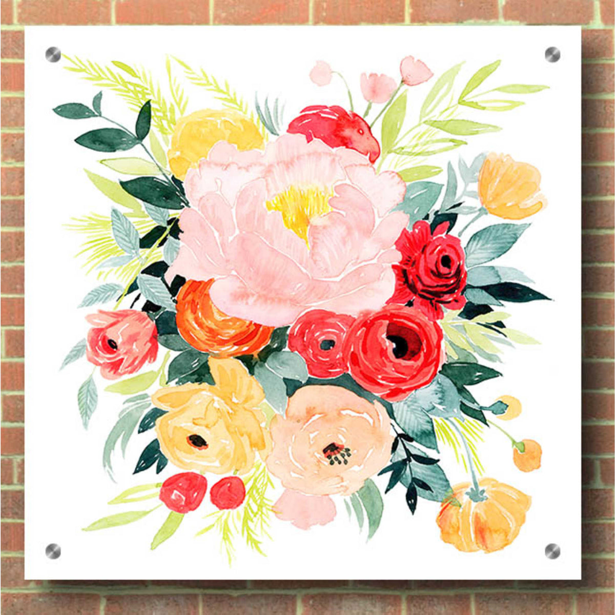 Epic Art 'Beauto Flora II' by Grace Popp, Acrylic Glass Wall Art,36x36