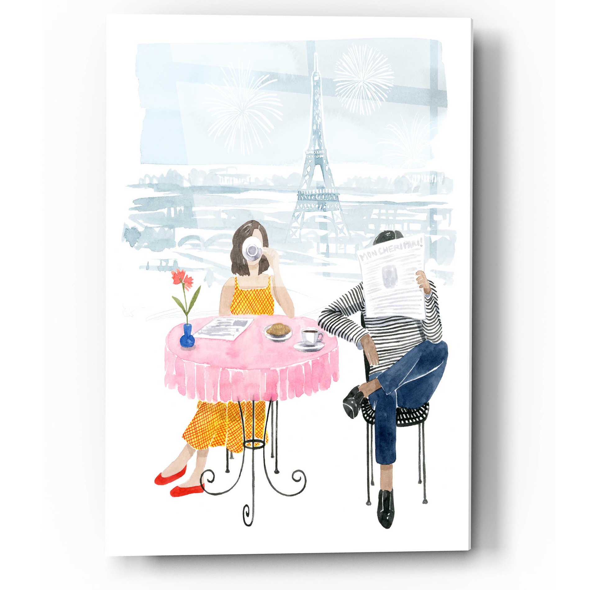 Epic Art 'Paris in Love II' by Grace Popp, Acrylic Glass Wall Art,12x16
