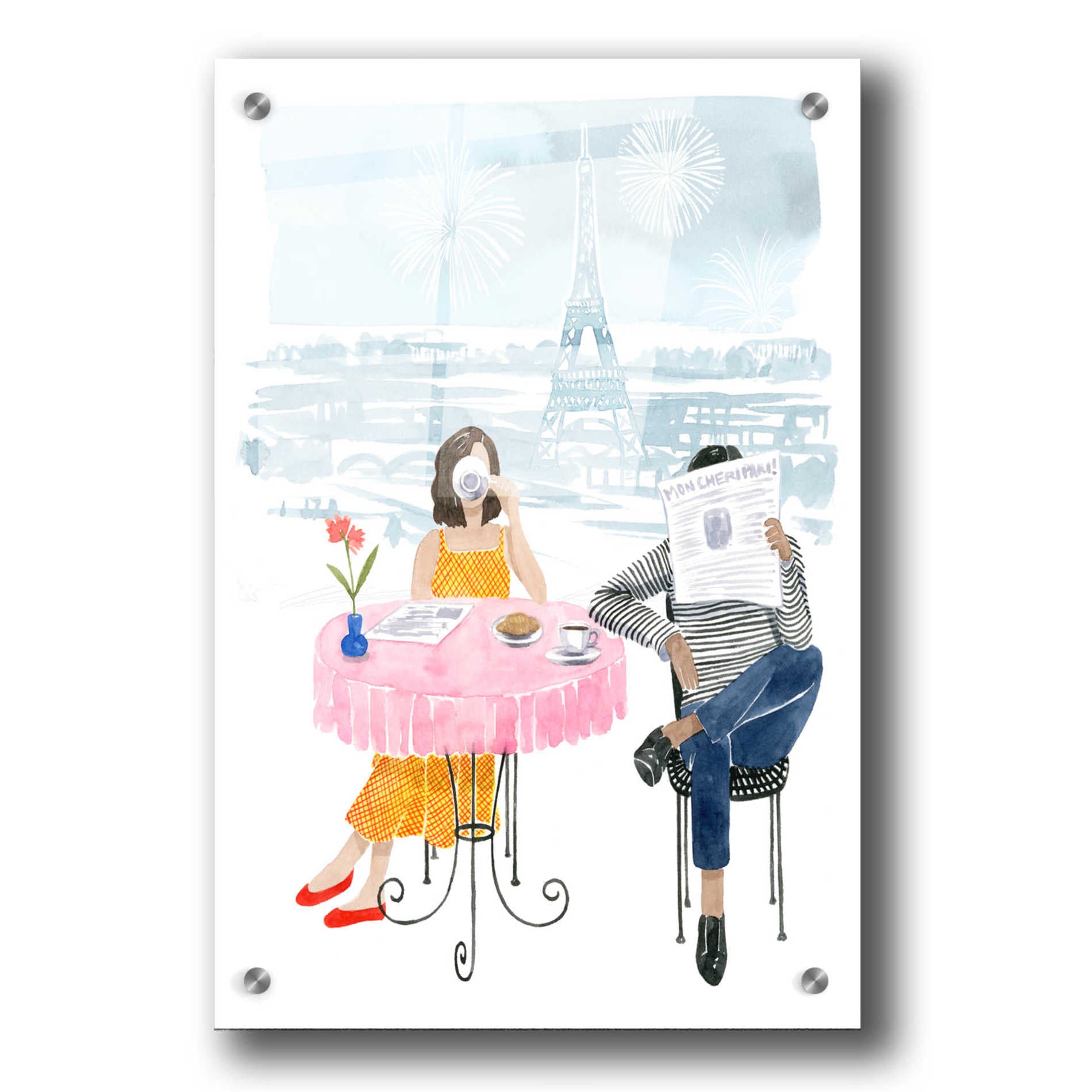 Epic Art 'Paris in Love II' by Grace Popp, Acrylic Glass Wall Art,24x36