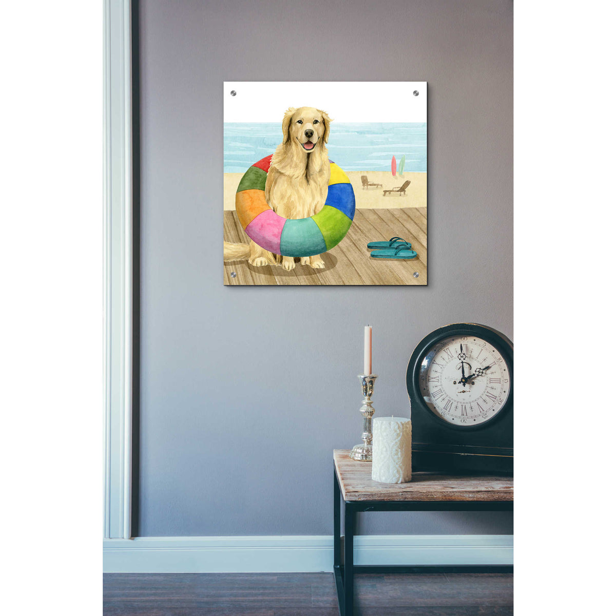 Epic Art 'Let's Go for a Boardwalk III' by Grace Popp, Acrylic Glass Wall Art,24x24