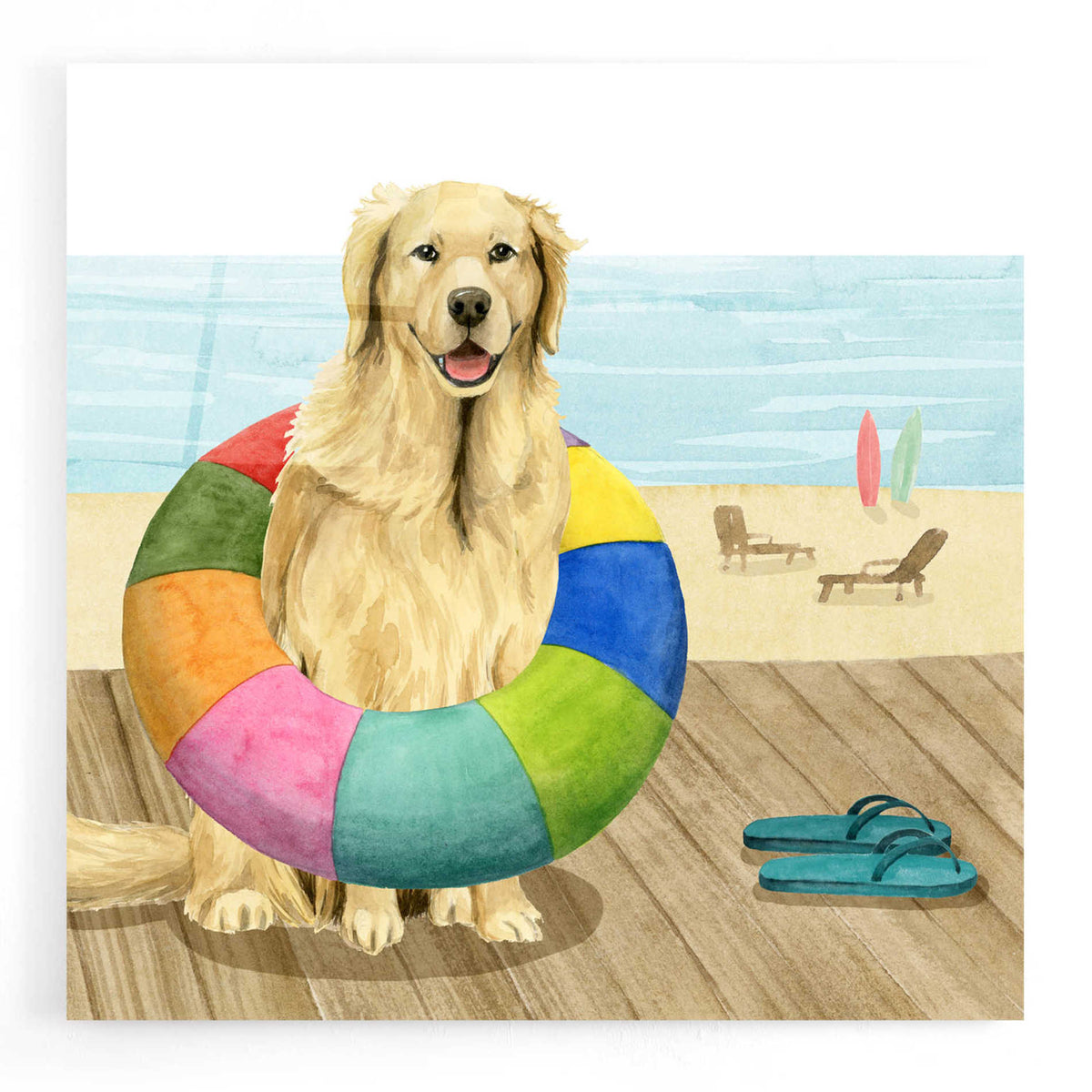 Epic Art 'Let's Go for a Boardwalk III' by Grace Popp, Acrylic Glass Wall Art