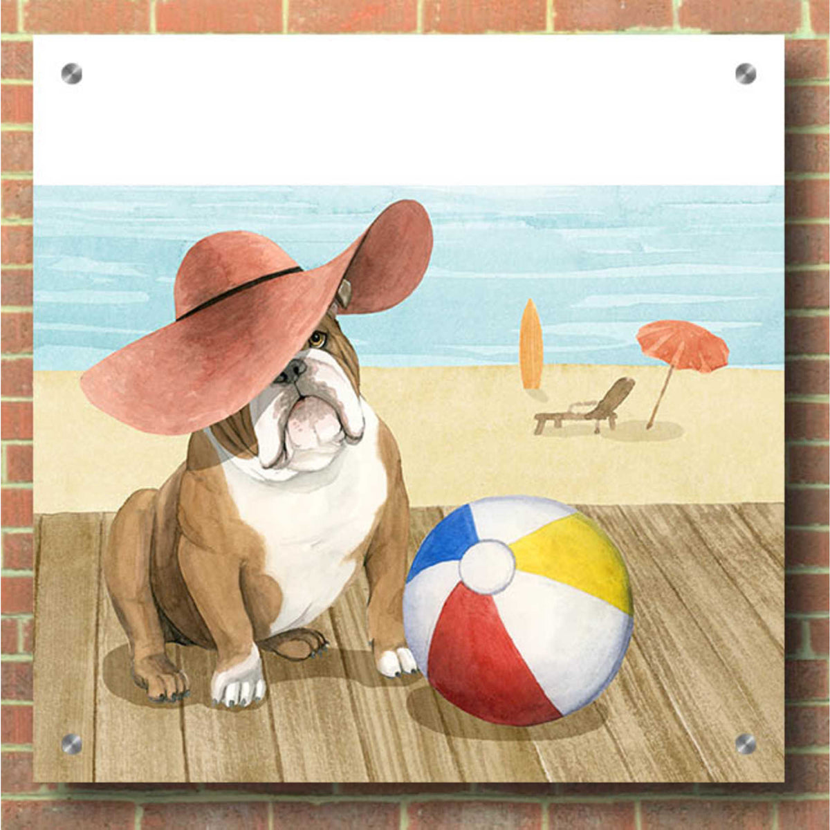 Epic Art 'Let's Go for a Boardwalk I' by Grace Popp, Acrylic Glass Wall Art,36x36