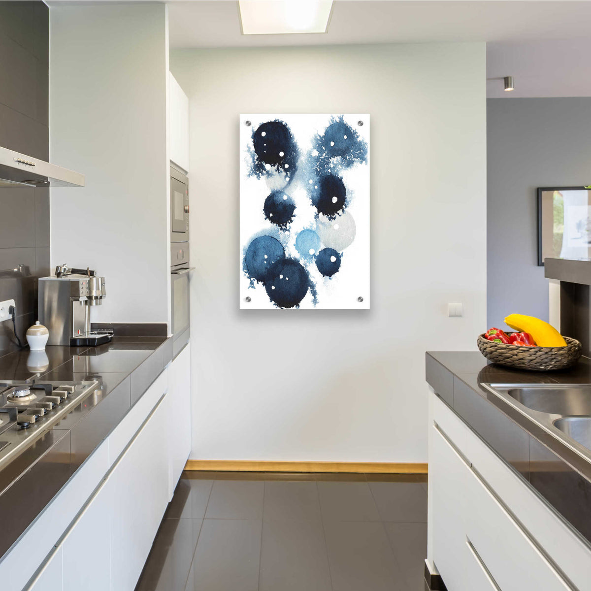 Epic Art 'Blue Galaxy IV' by Grace Popp, Acrylic Glass Wall Art,24x36