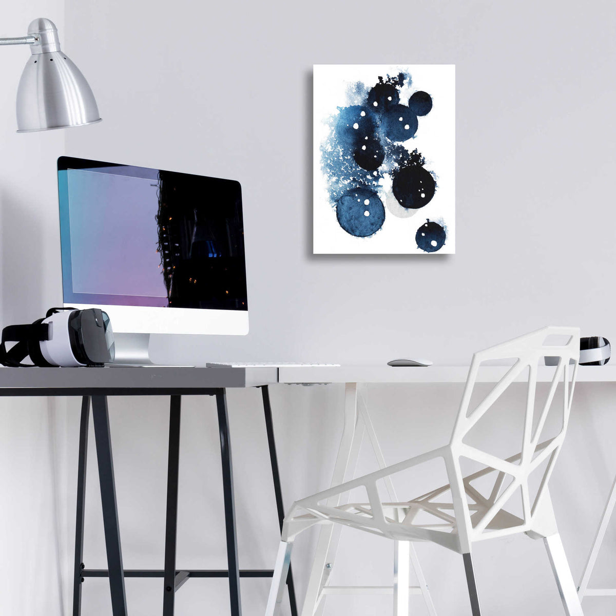 Epic Art 'Blue Galaxy II' by Grace Popp, Acrylic Glass Wall Art,12x16