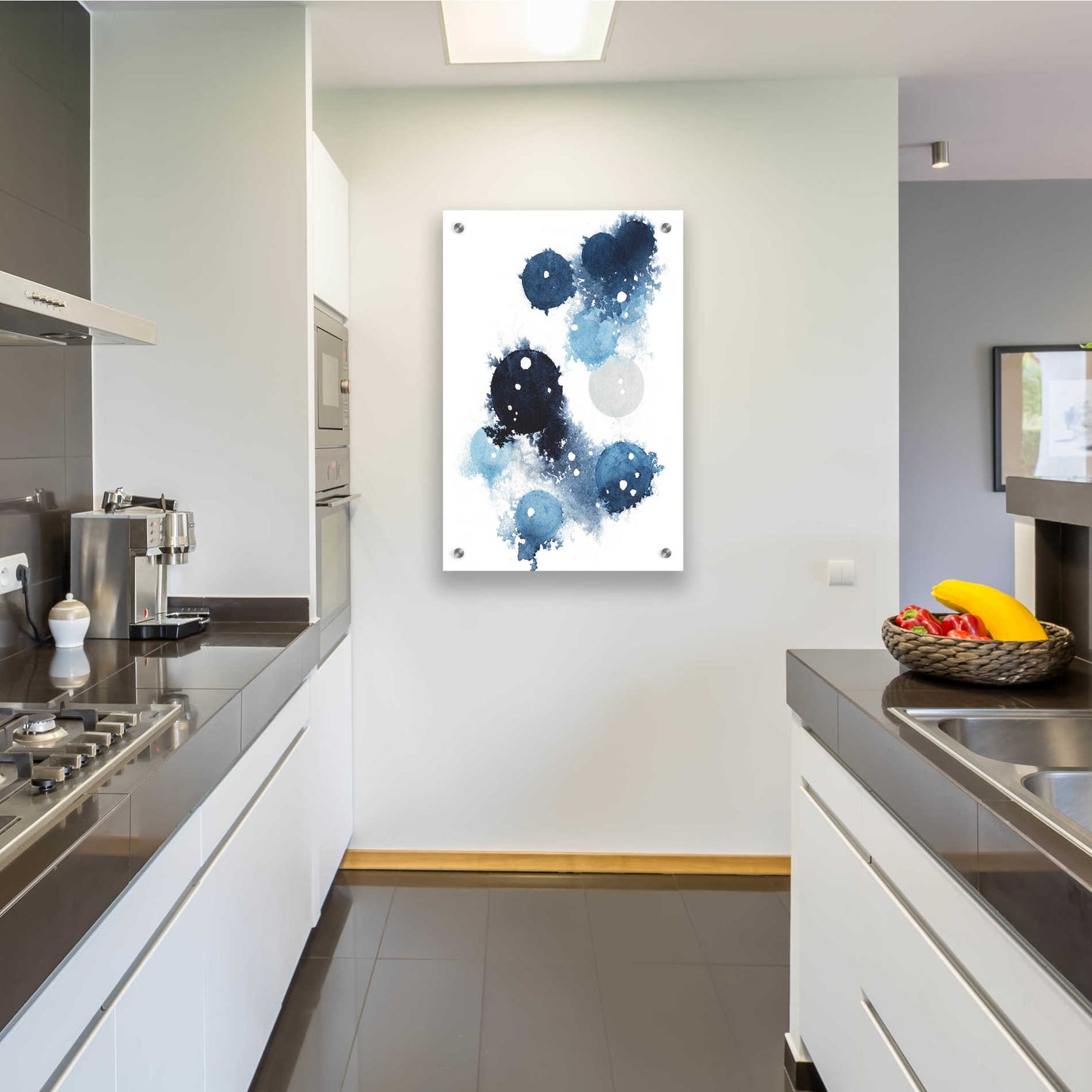 Epic Art 'Blue Galaxy I' by Grace Popp, Acrylic Glass Wall Art,24x36