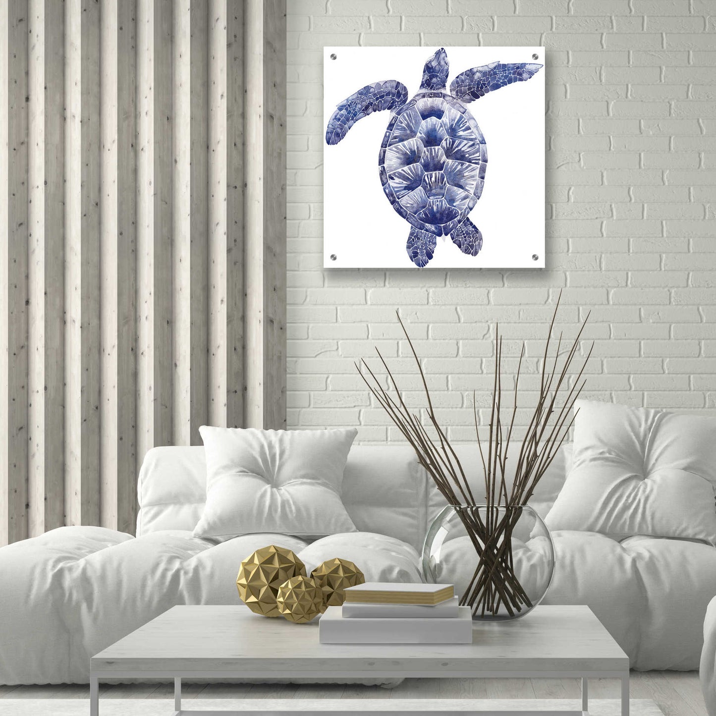 Epic Art 'Marine Turtle II' by Grace Popp, Acrylic Glass Wall Art,24x24