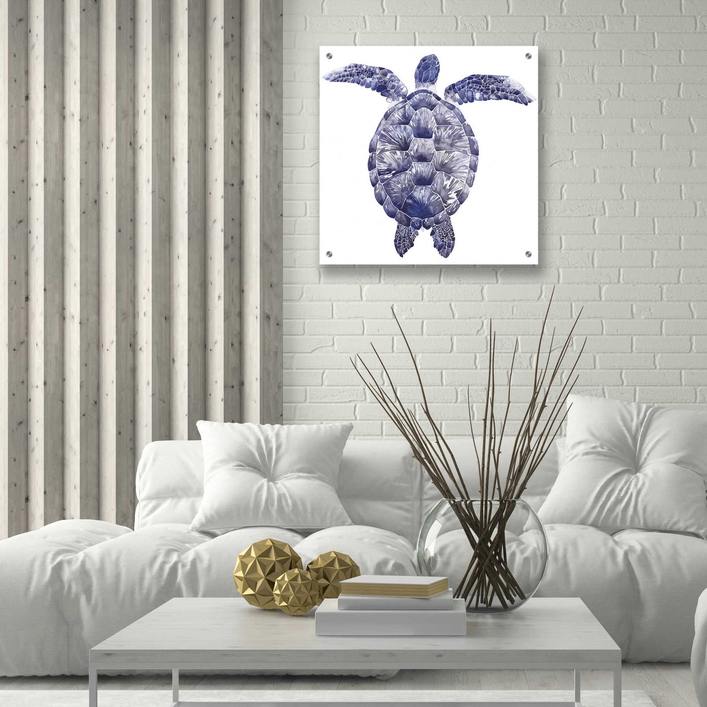 Epic Art 'Marine Turtle I' by Grace Popp, Acrylic Glass Wall Art,24x24
