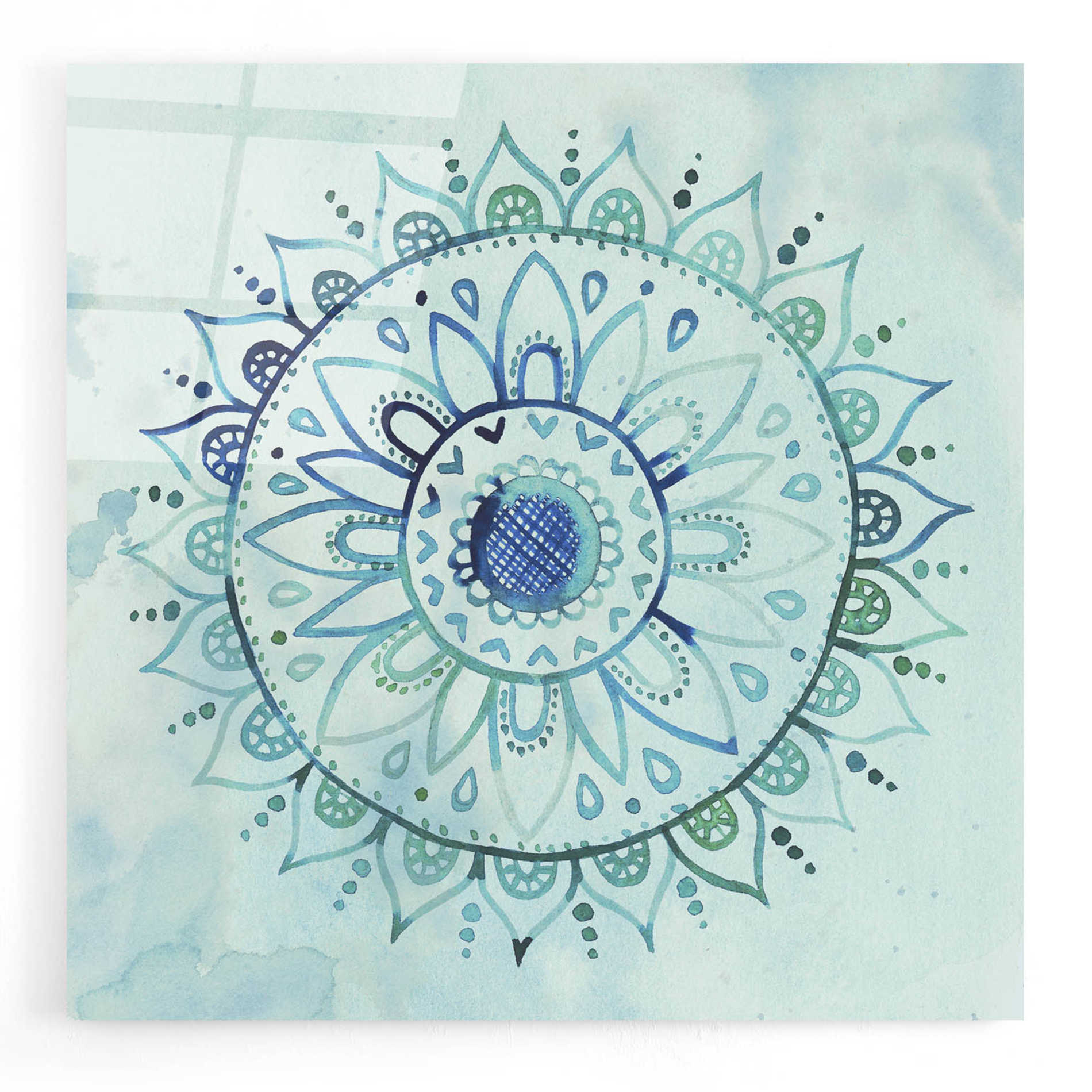 Epic Art 'Watercolor Mandala I' by Grace Popp, Acrylic Glass Wall Art