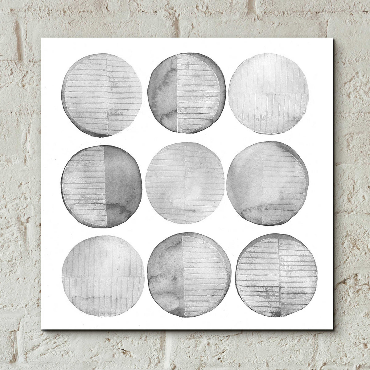 Epic Art 'Soft Circles I' by Grace Popp, Acrylic Glass Wall Art,12x12