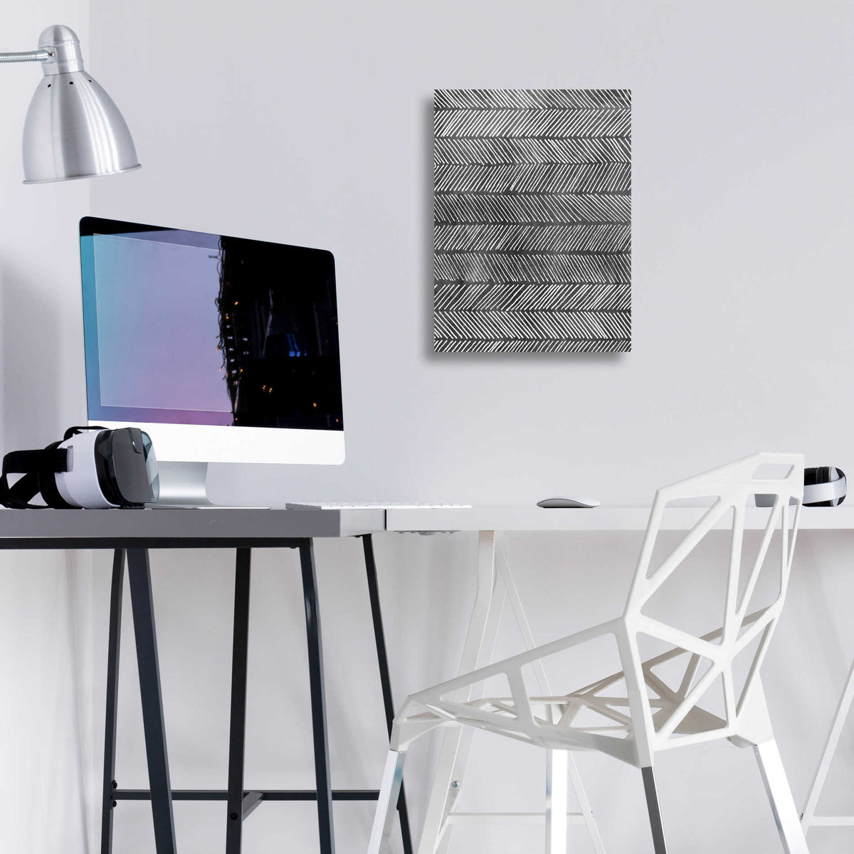 Epic Art 'Modern Monochrome I' by Grace Popp, Acrylic Glass Wall Art,12x16
