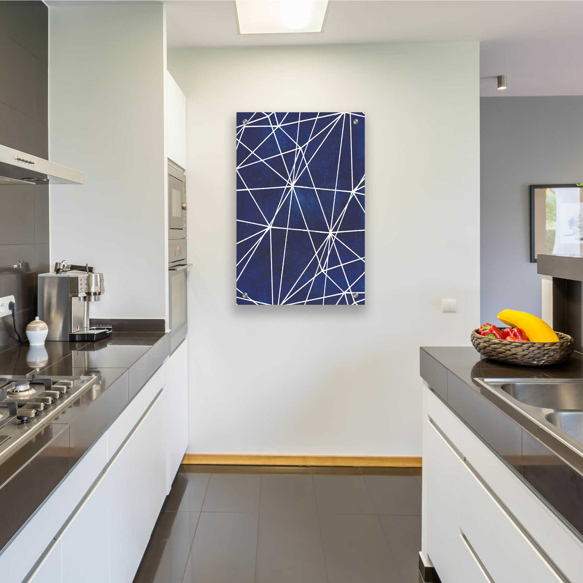 Epic Art 'Indigo Pattern V' by Grace Popp, Acrylic Glass Wall Art,24x36