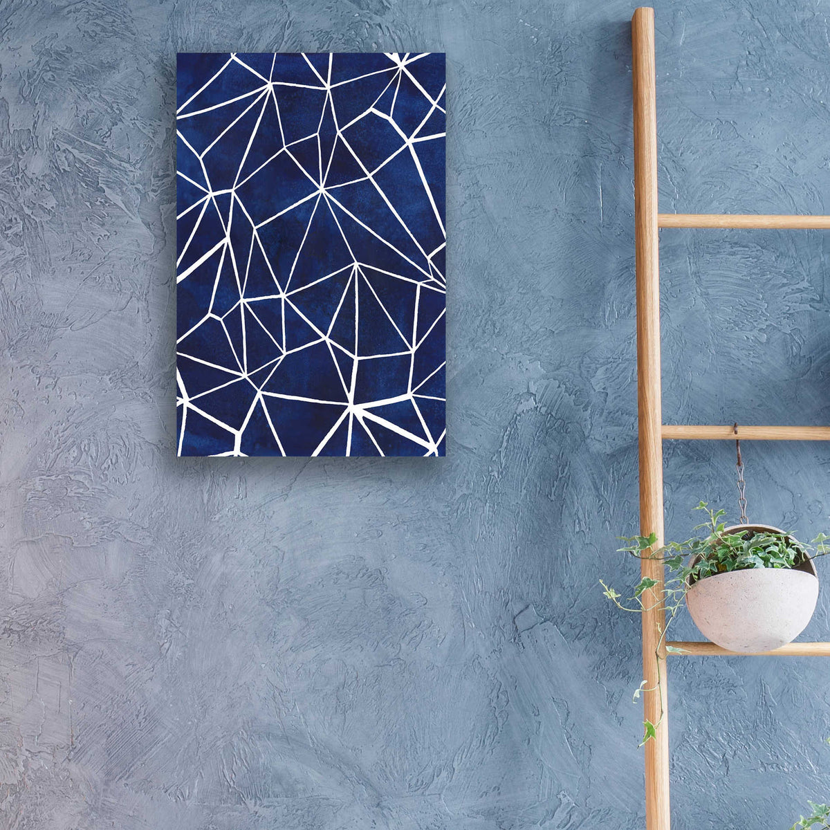 Epic Art 'Indigo Pattern III' by Grace Popp, Acrylic Glass Wall Art,16x24