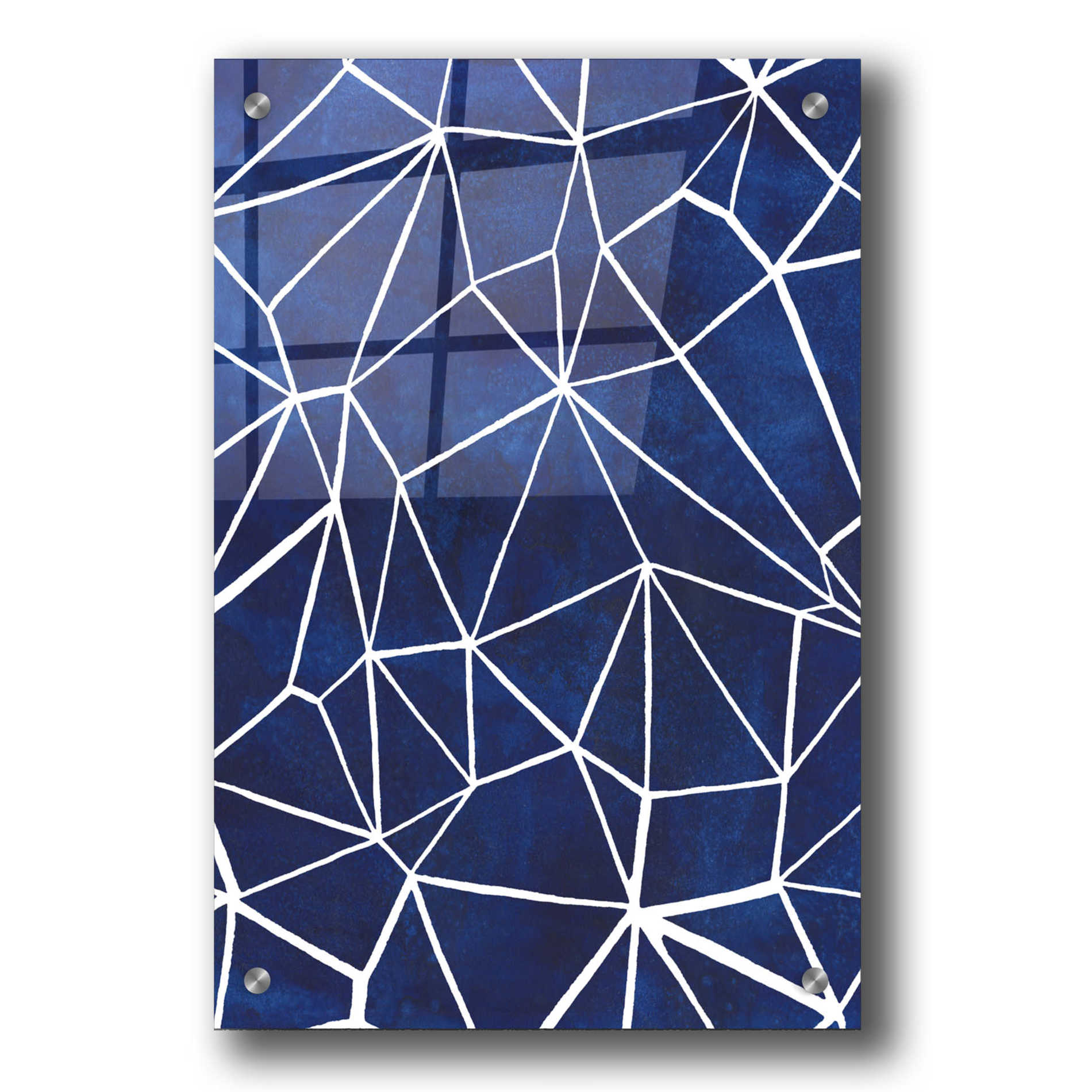 Epic Art 'Indigo Pattern III' by Grace Popp, Acrylic Glass Wall Art,24x36