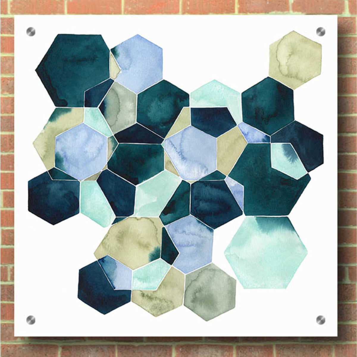 Epic Art 'Crystallize II' by Grace Popp, Acrylic Glass Wall Art,36x36