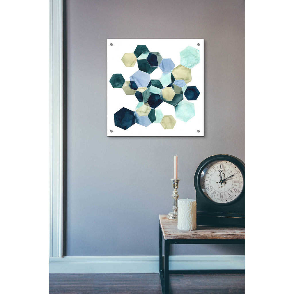 Epic Art 'Crystallize I' by Grace Popp, Acrylic Glass Wall Art,24x24