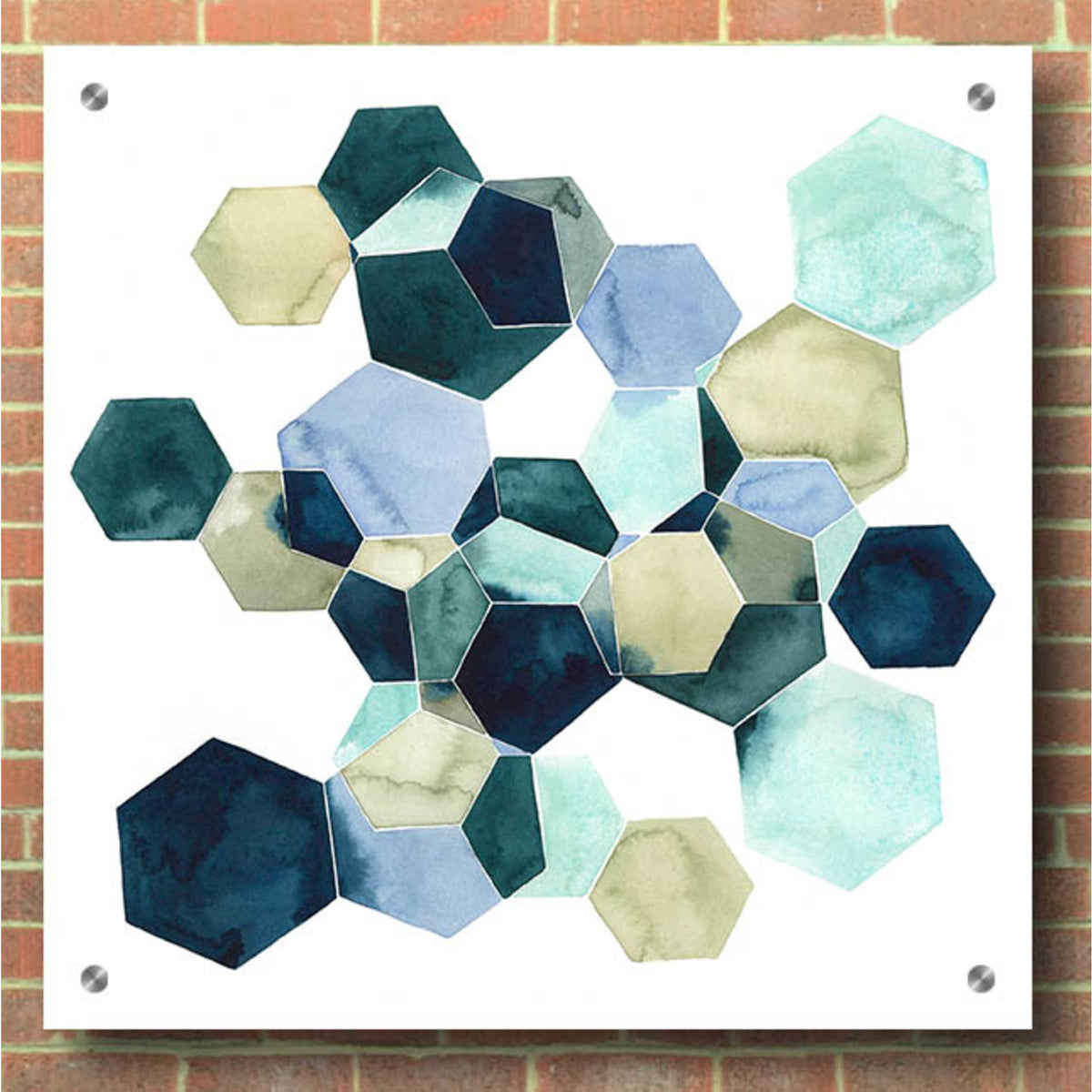 Epic Art 'Crystallize I' by Grace Popp, Acrylic Glass Wall Art,36x36
