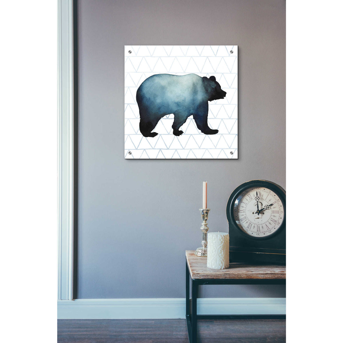 Epic Art 'Animal Silhouettes I' by Grace Popp, Acrylic Glass Wall Art,24x24