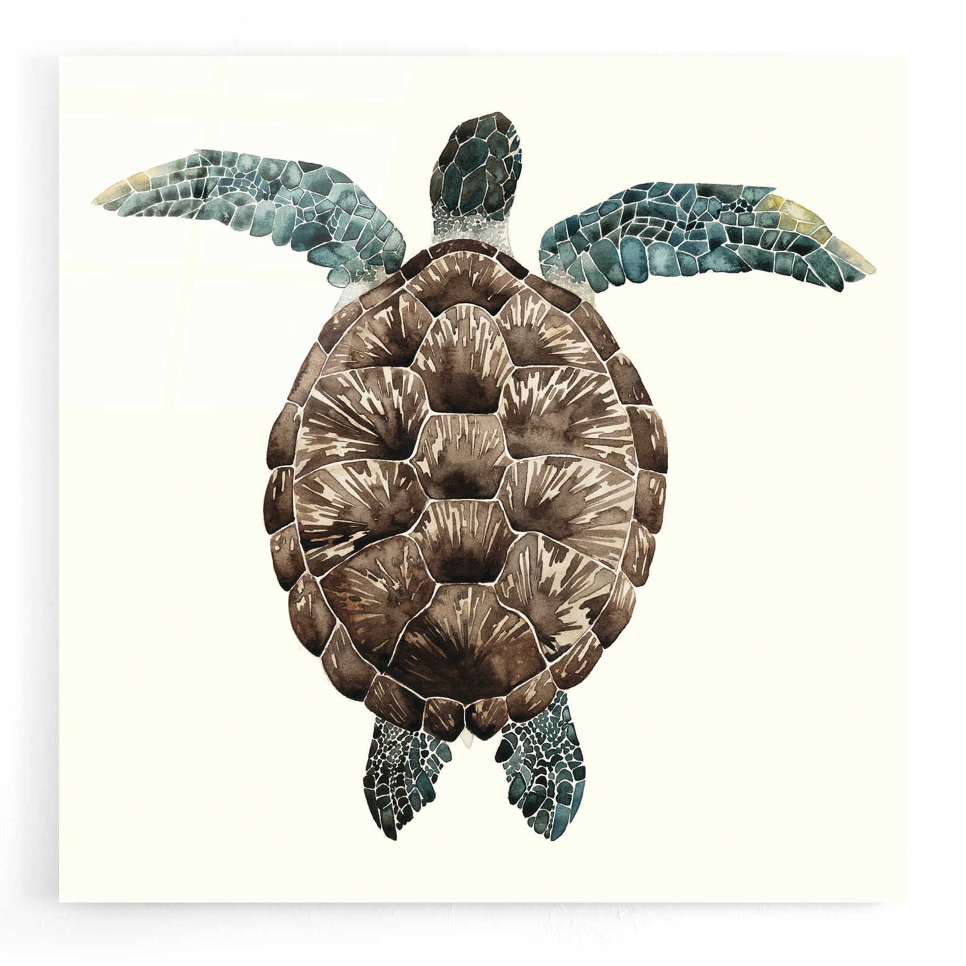 Epic Art 'Mosaic Turtle I' by Grace Popp, Acrylic Glass Wall Art
