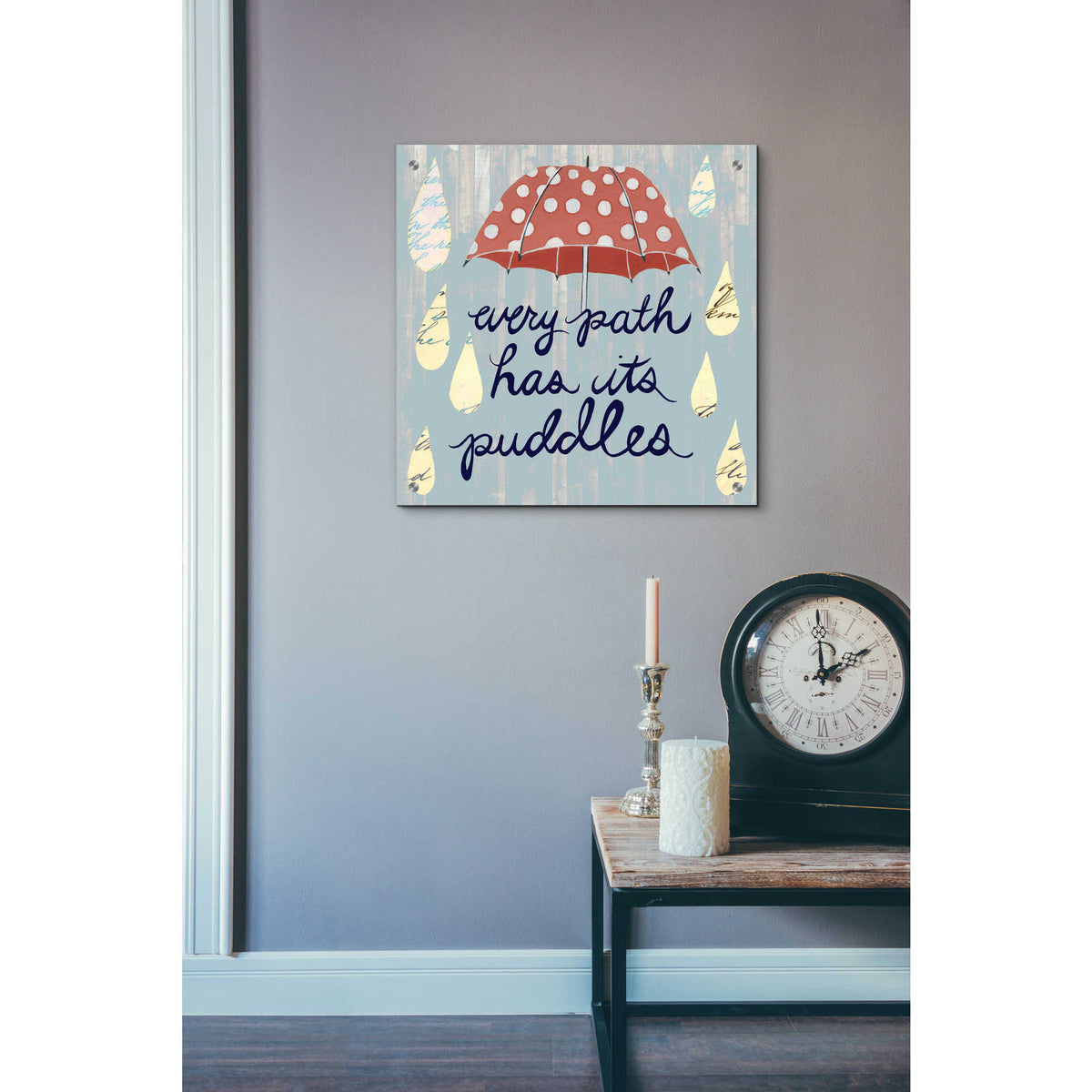 Epic Art 'Rainy Day II' by Grace Popp, Acrylic Glass Wall Art,24x24