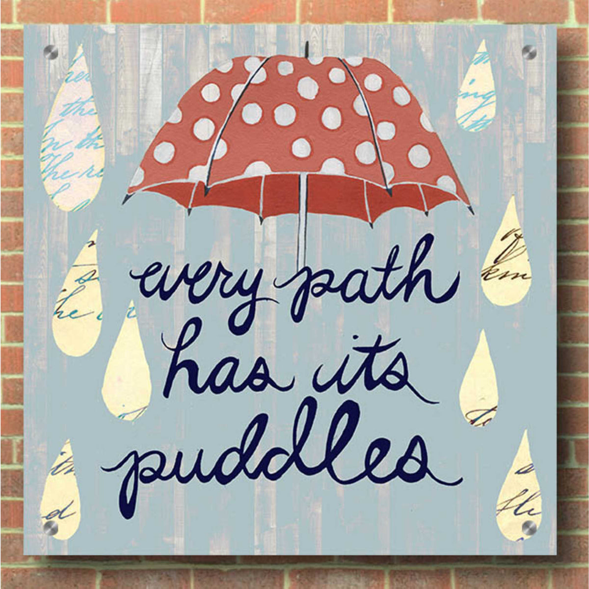 Epic Art 'Rainy Day II' by Grace Popp, Acrylic Glass Wall Art,36x36