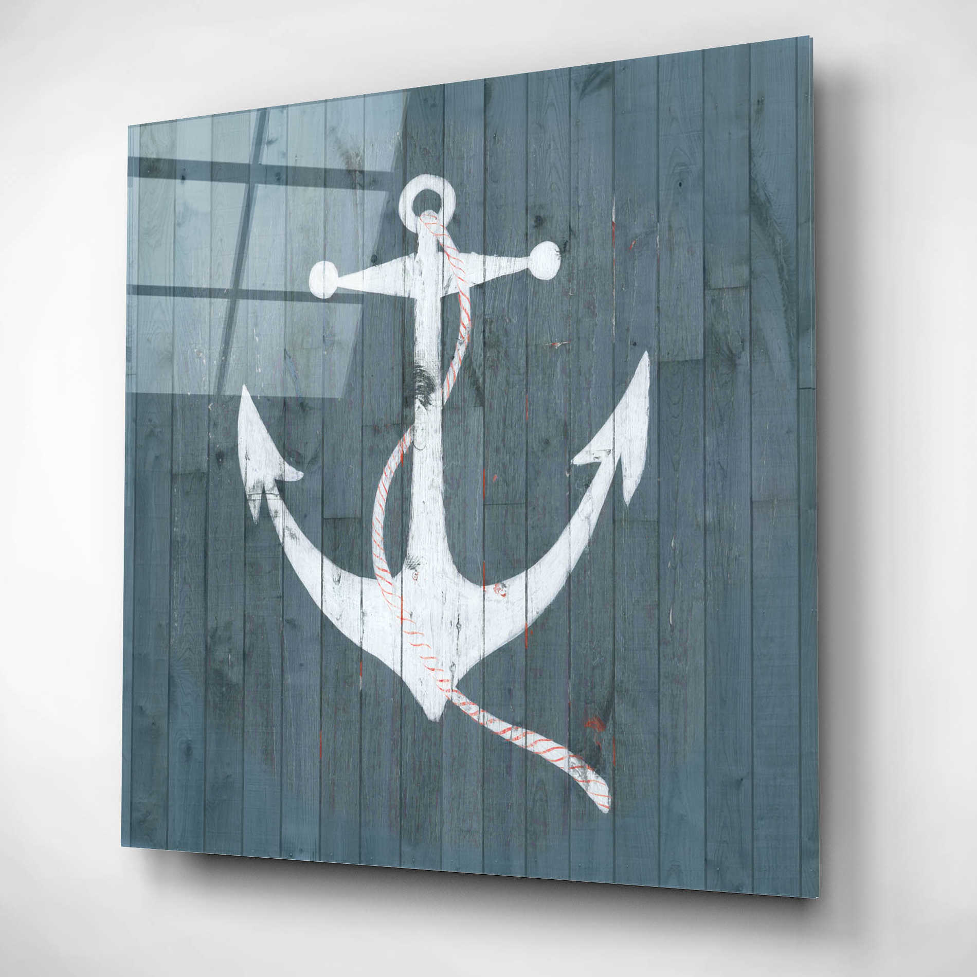 Epic Art 'Nautical Plank IV' by Grace Popp, Acrylic Glass Wall Art,12x12