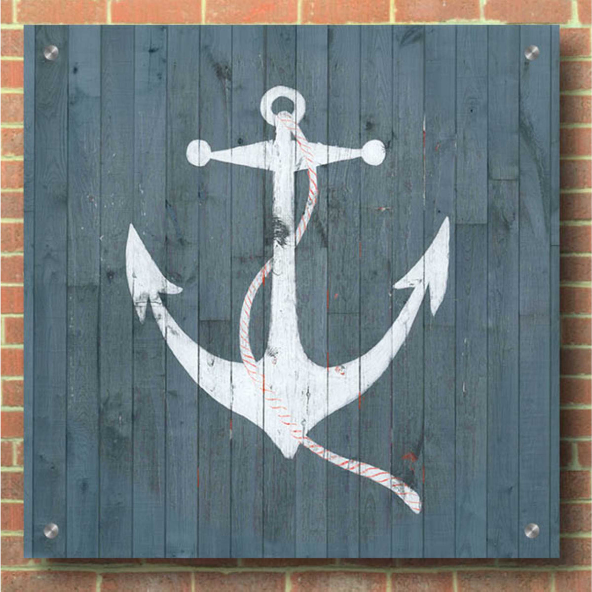 Epic Art 'Nautical Plank IV' by Grace Popp, Acrylic Glass Wall Art,36x36