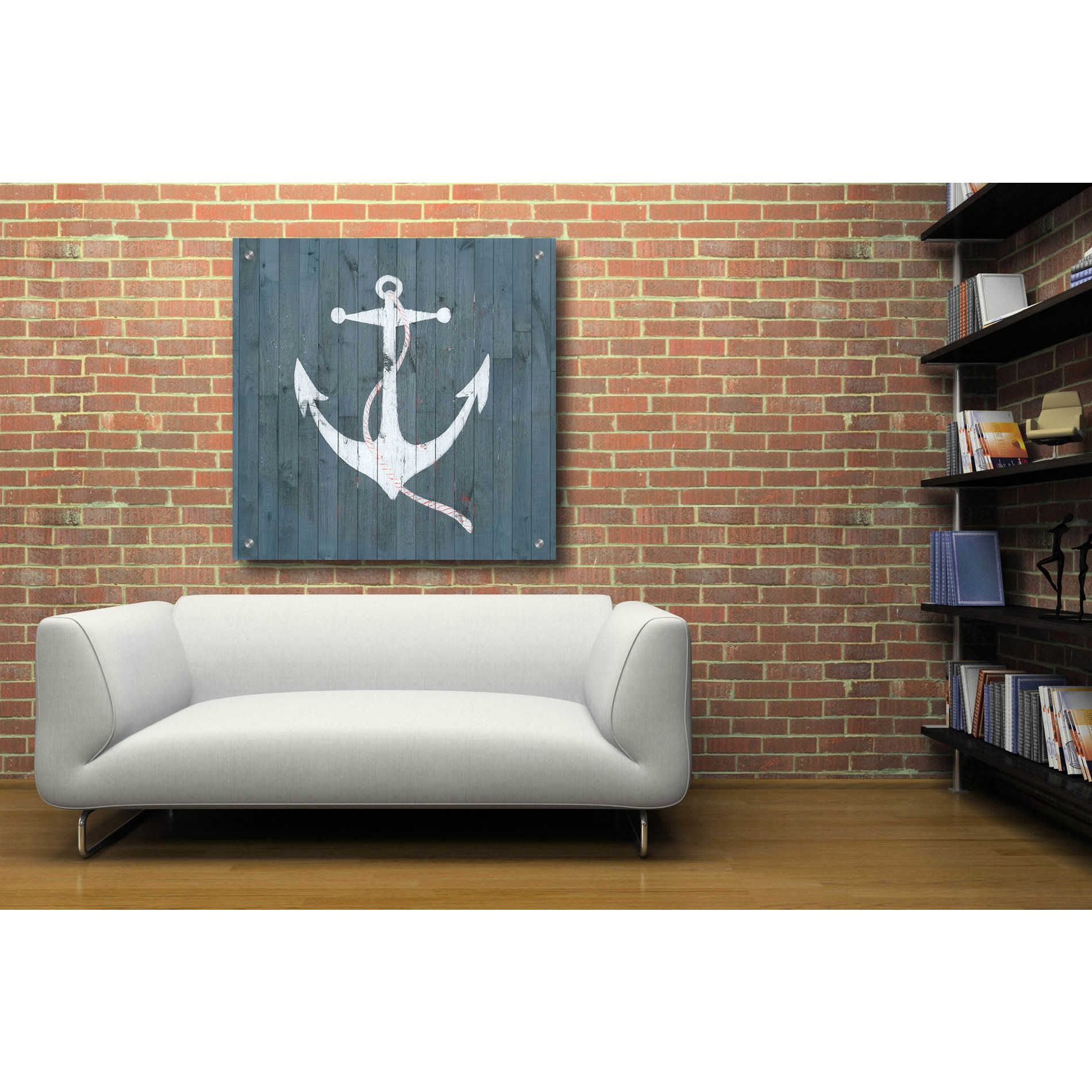 Epic Art 'Nautical Plank IV' by Grace Popp, Acrylic Glass Wall Art,36x36