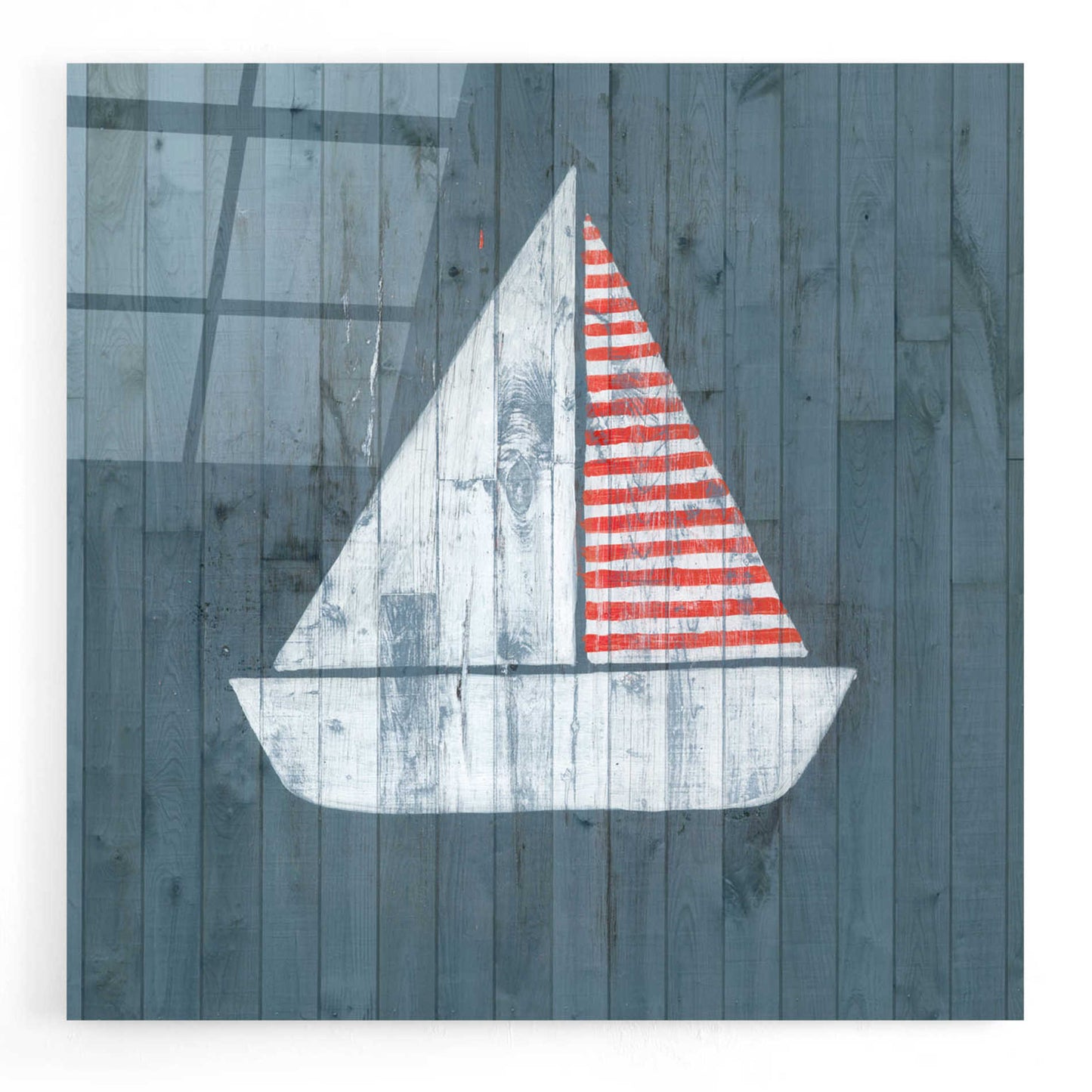 Epic Art 'Nautical Plank I' by Grace Popp, Acrylic Glass Wall Art,12x12