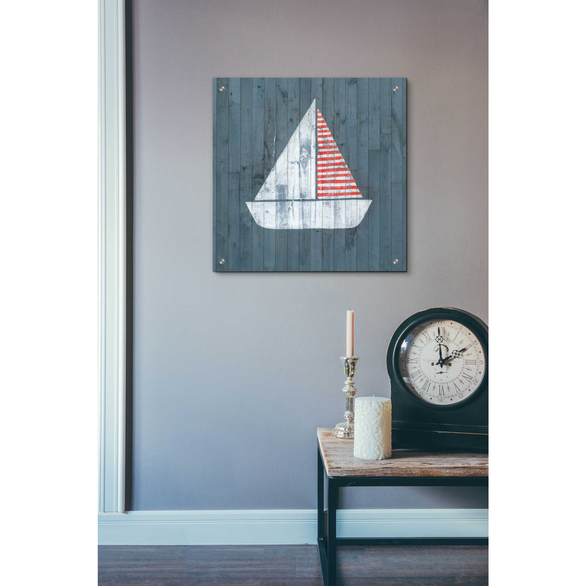 Epic Art 'Nautical Plank I' by Grace Popp, Acrylic Glass Wall Art,24x24