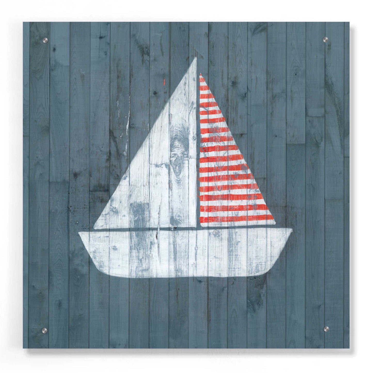 Epic Art 'Nautical Plank I' by Grace Popp, Acrylic Glass Wall Art,24x24