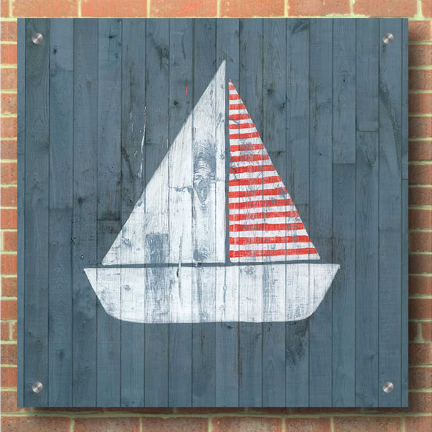 Epic Art 'Nautical Plank I' by Grace Popp, Acrylic Glass Wall Art,36x36