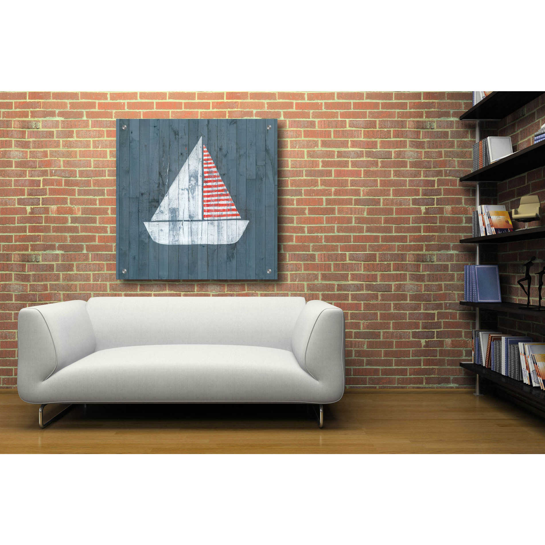 Epic Art 'Nautical Plank I' by Grace Popp, Acrylic Glass Wall Art,36x36