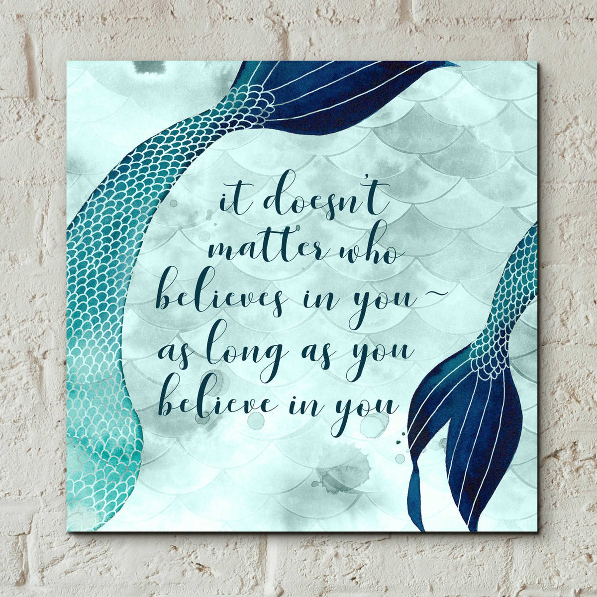 Epic Art 'Mermaid Inspirations II' by Grace Popp, Acrylic Glass Wall Art,12x12