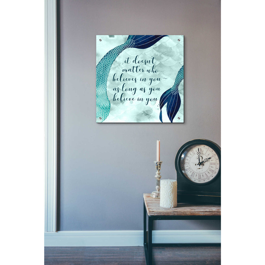 Epic Art 'Mermaid Inspirations II' by Grace Popp, Acrylic Glass Wall Art,24x24