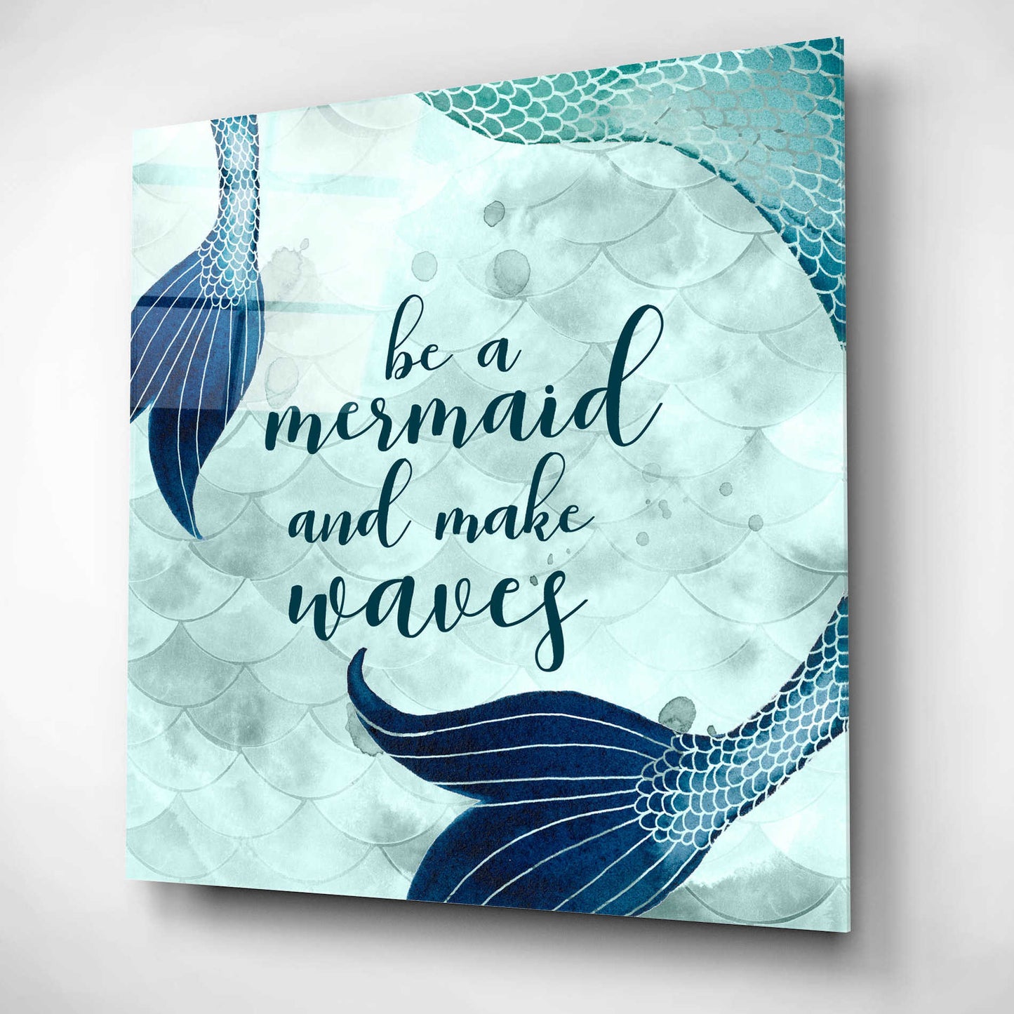 Epic Art 'Mermaid Inspirations I' by Grace Popp, Acrylic Glass Wall Art,12x12