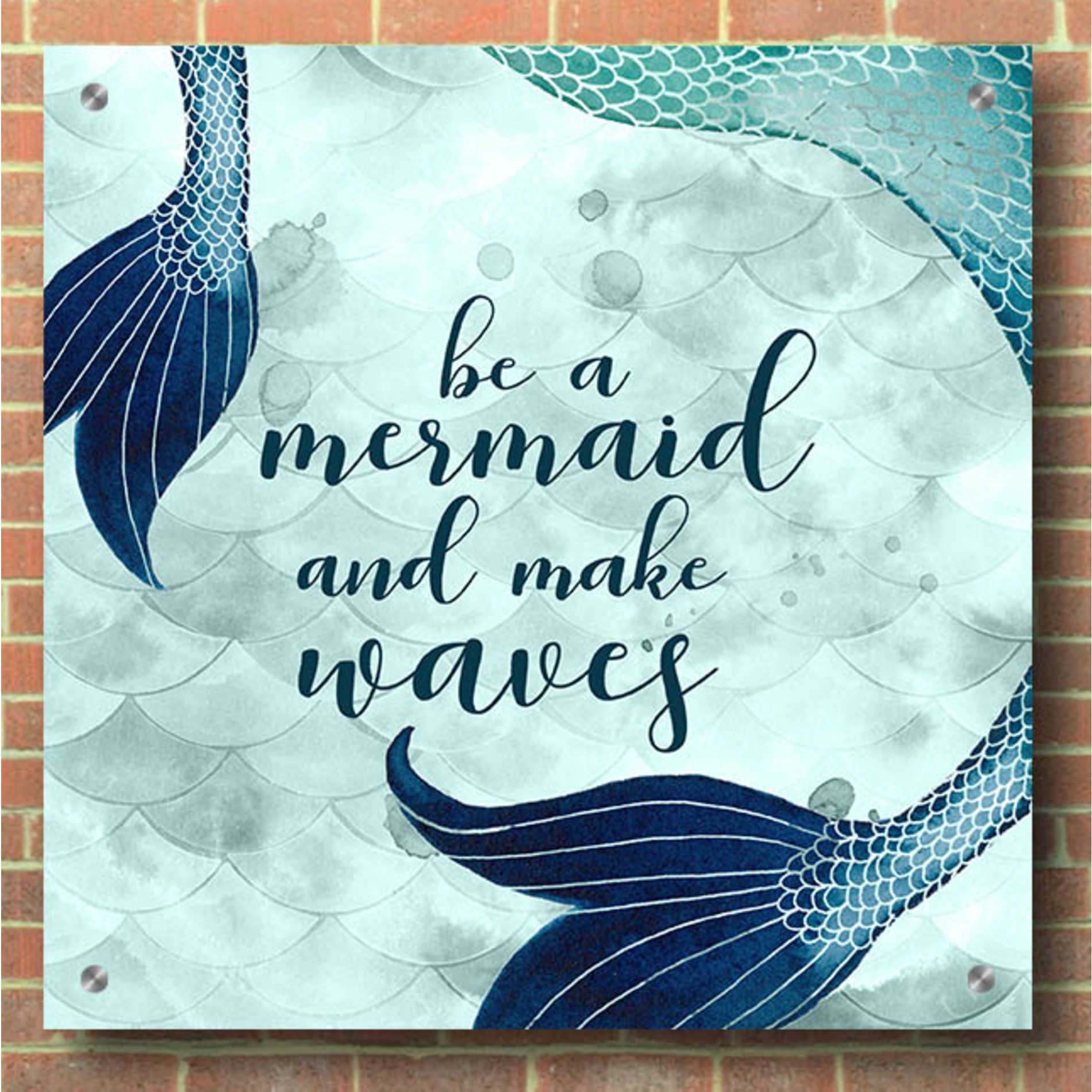 Epic Art 'Mermaid Inspirations I' by Grace Popp, Acrylic Glass Wall Art,36x36