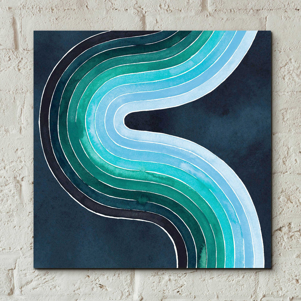 Epic Art 'Mid Century Current II' by Grace Popp, Acrylic Glass Wall Art,12x12