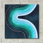 Epic Art 'Mid Century Current II' by Grace Popp, Acrylic Glass Wall Art,12x12