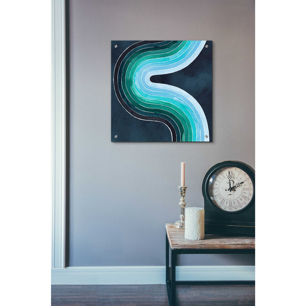 Epic Art 'Mid Century Current II' by Grace Popp, Acrylic Glass Wall Art,24x24